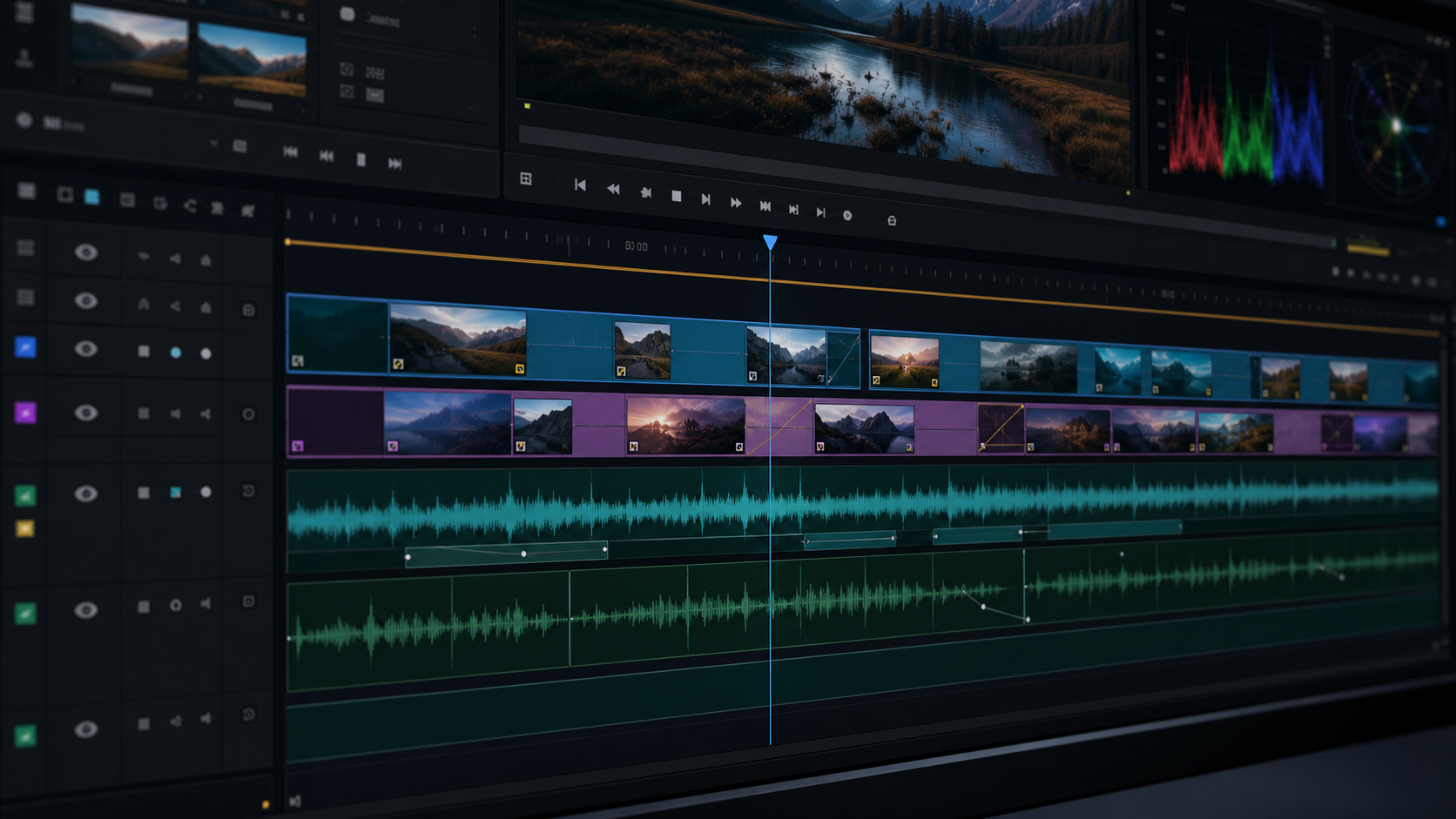 Timeline di montaggio video